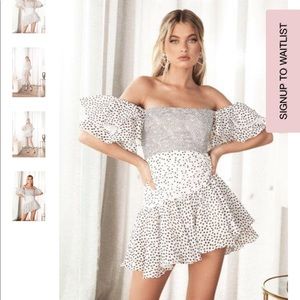 Black and white polka dot dress